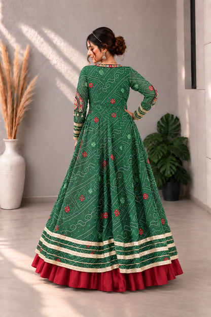 Rangrez Royale – Designer Bandhani Lehenga Choli