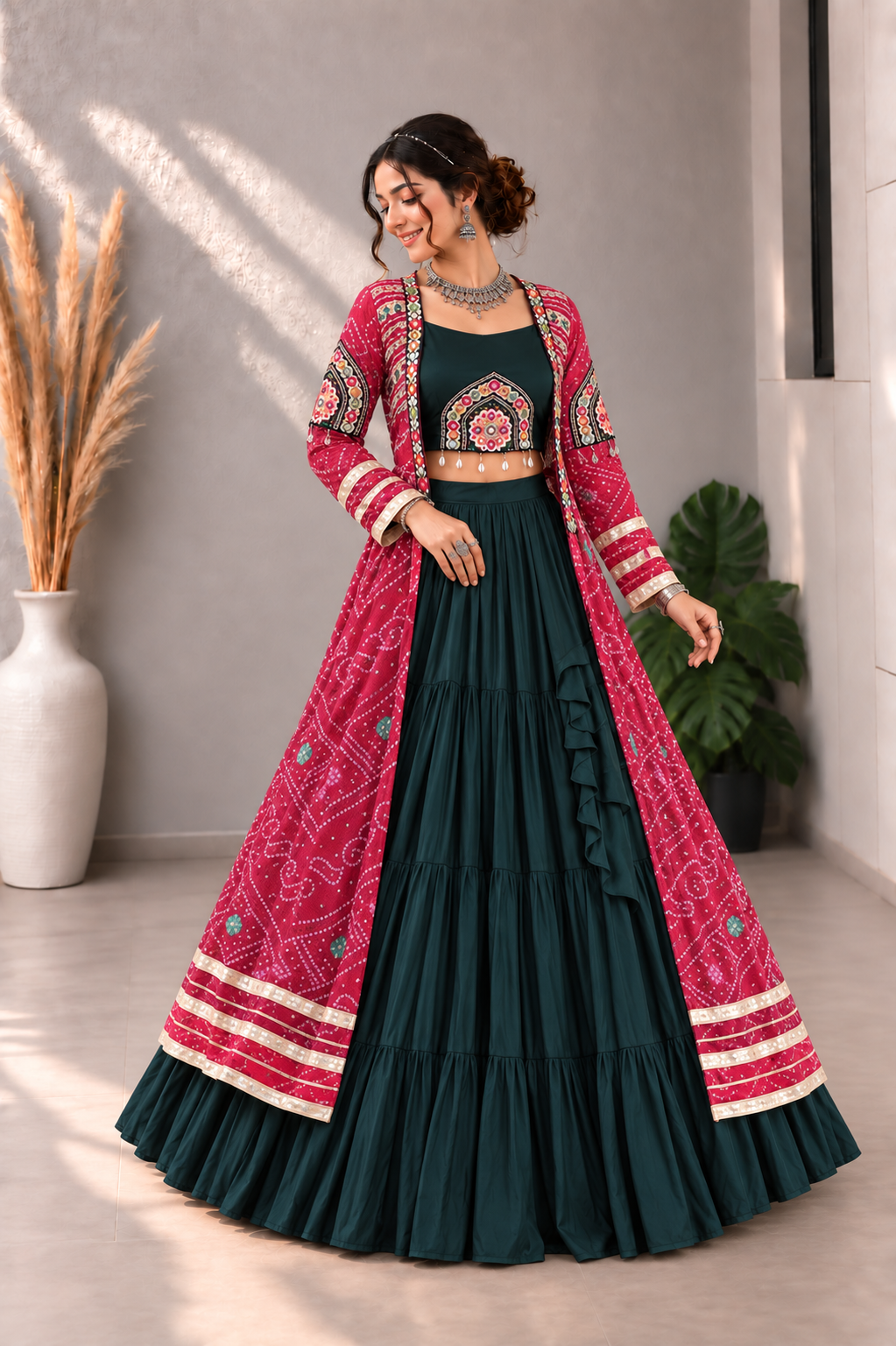 Rangrez Royale – Designer Bandhani Lehenga Choli