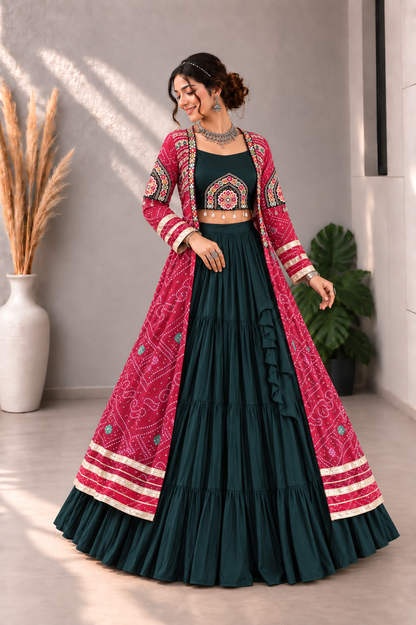 Rangrez Royale – Designer Bandhani Lehenga Choli