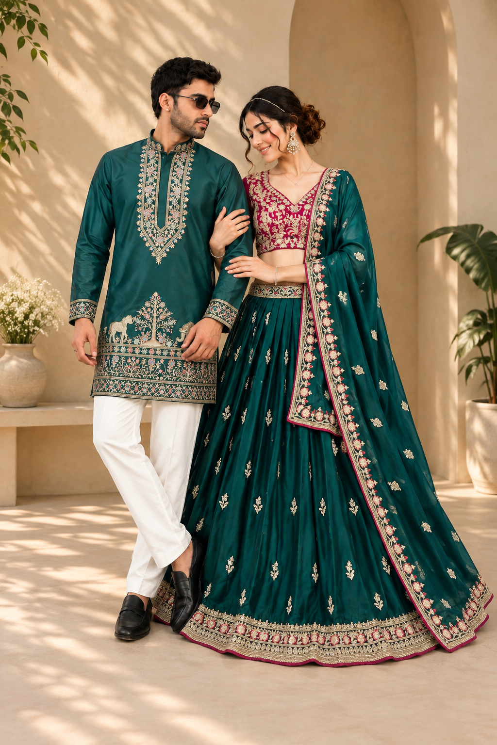 Emerald Royalty Couple Set