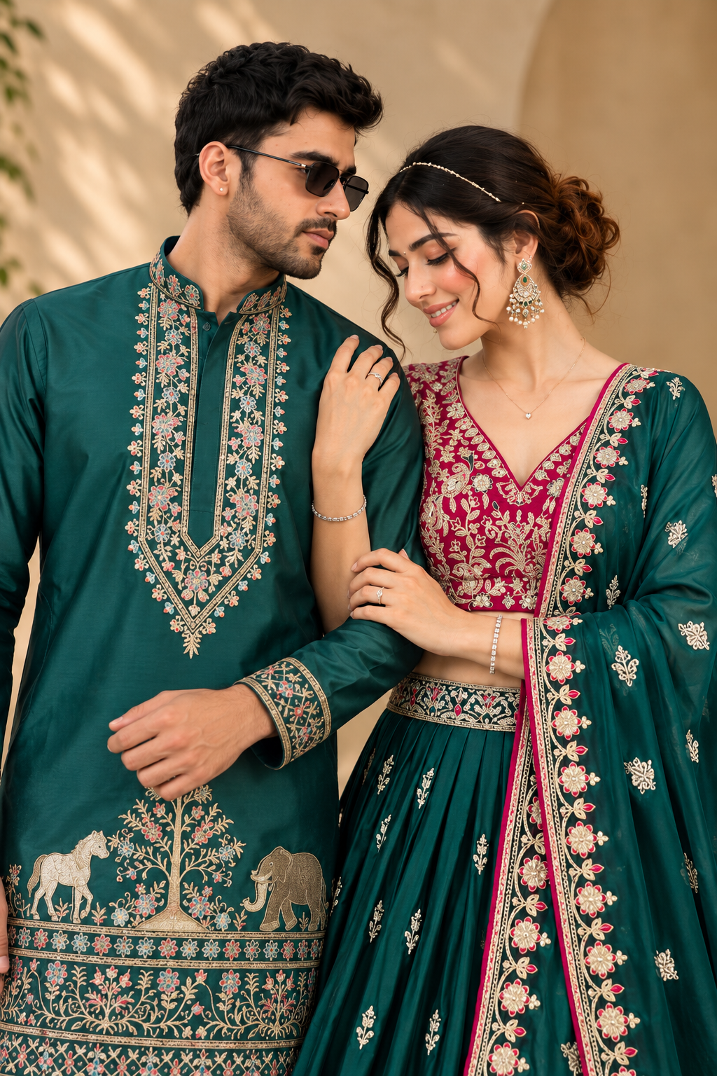 Emerald Royalty Couple Set