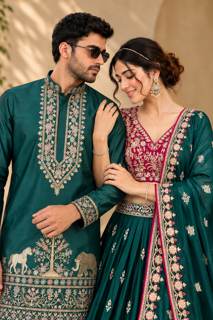 Emerald Royalty Couple Set