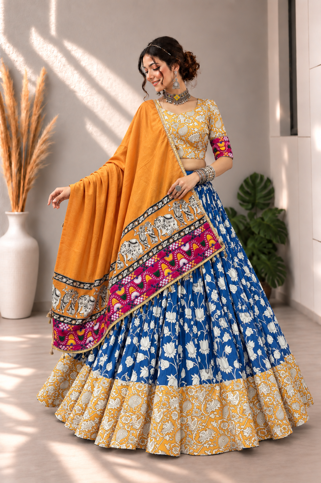 Kalamkari Navratri Lehenga
