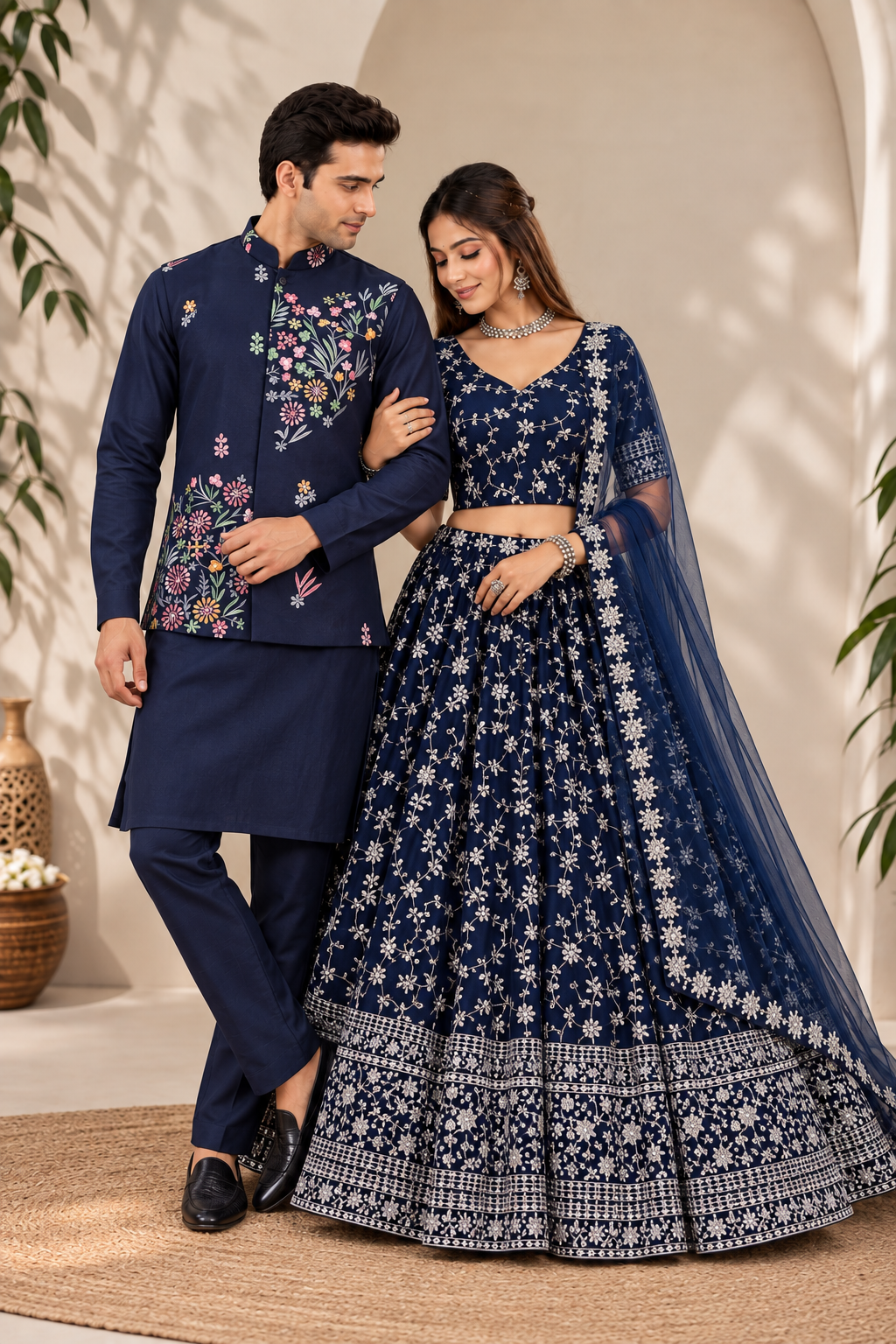 Midnight Floral Royale Couple Set