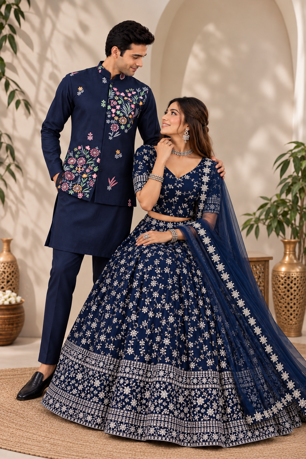 Midnight Floral Royale Couple Set
