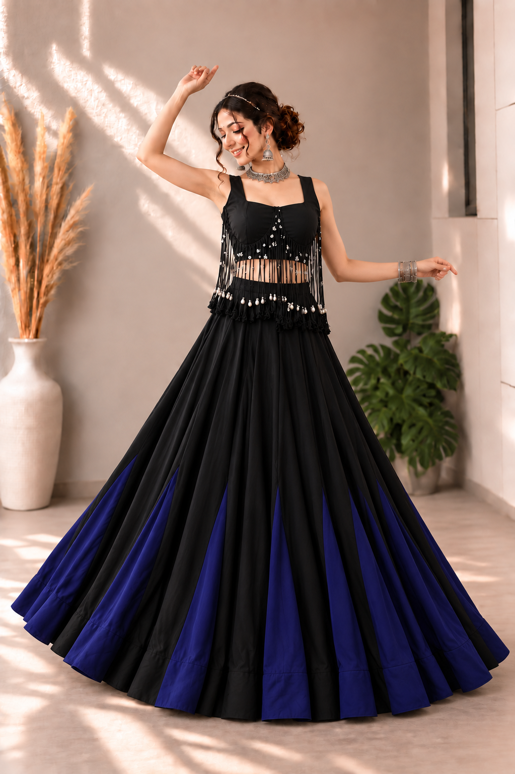 Midnight Color Combination Lehenga