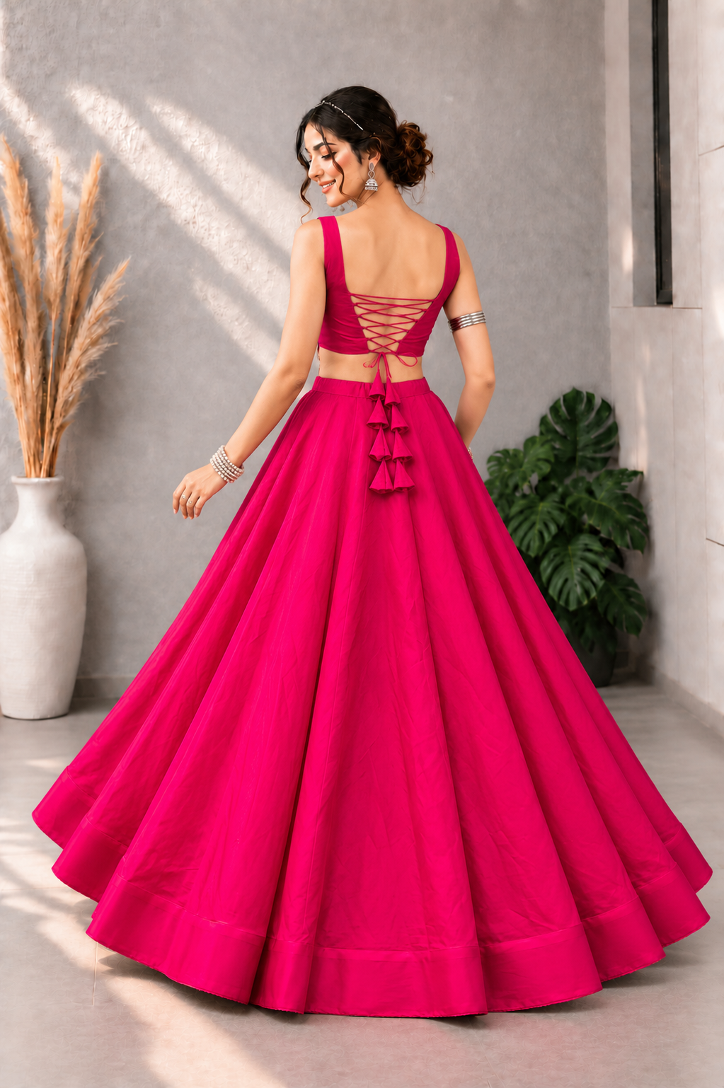Gulabi Garba Glow Lehenga