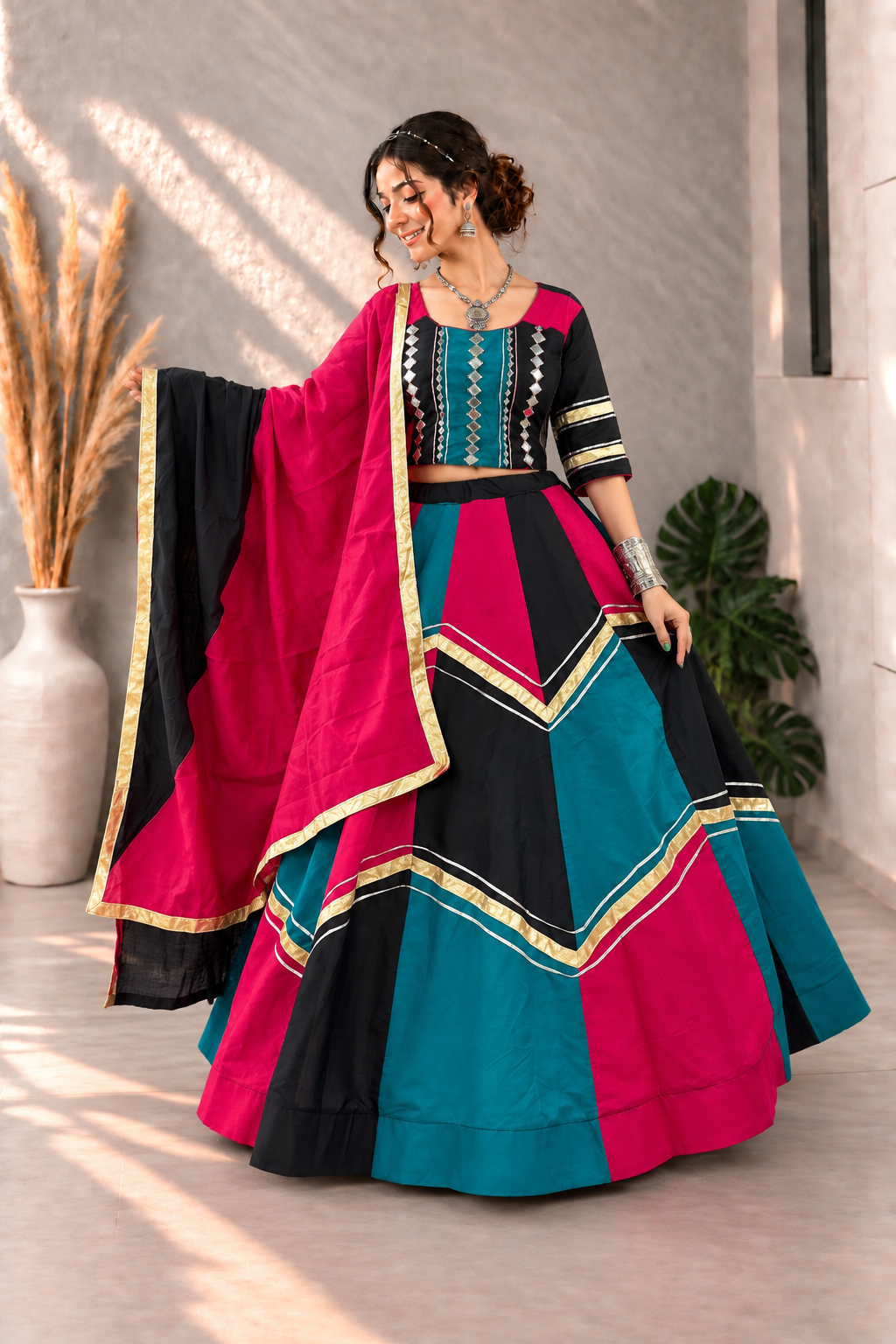 Rangotsav Mirror Work Lehenga
