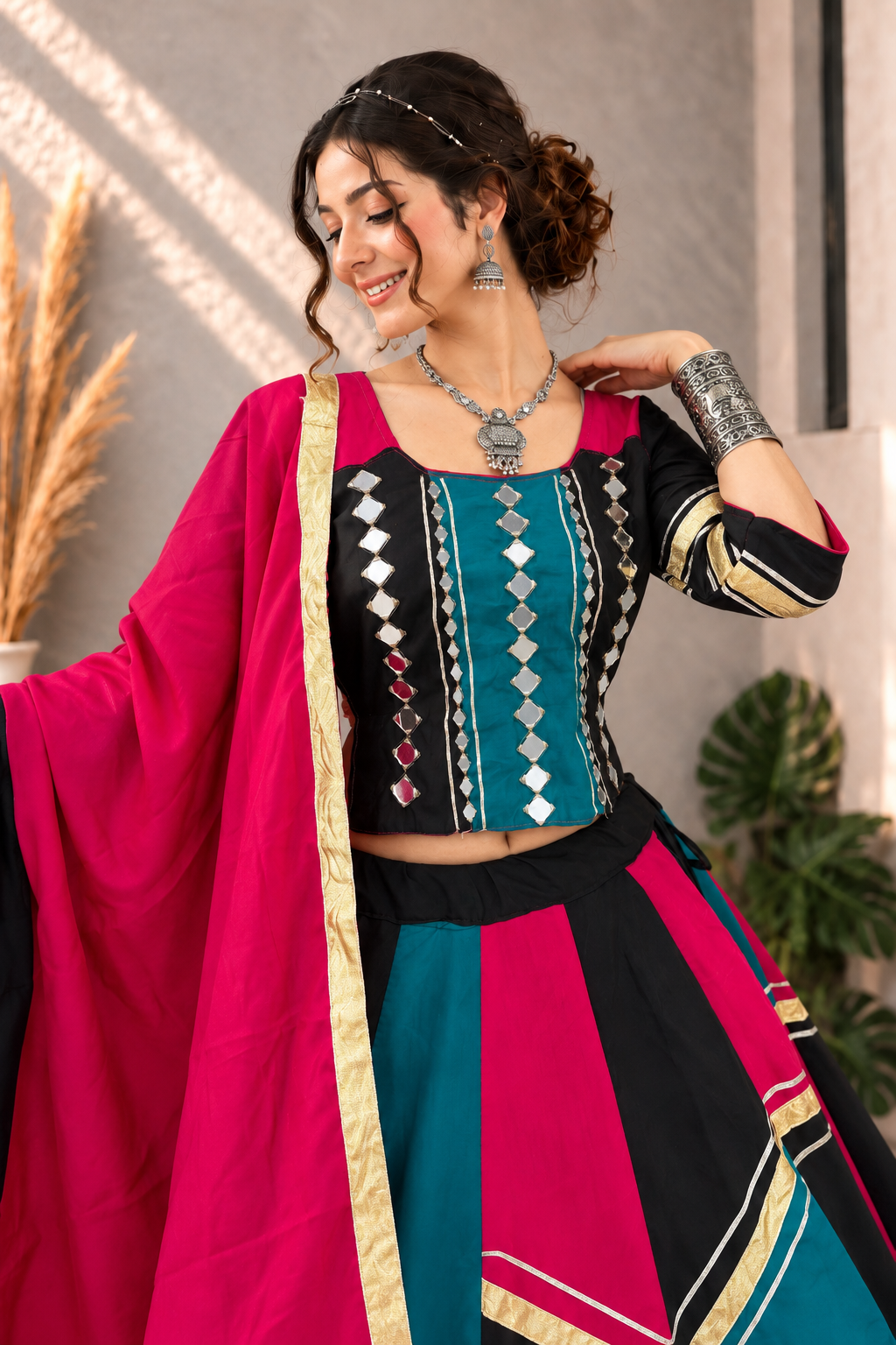 Rangotsav Mirror Work Lehenga