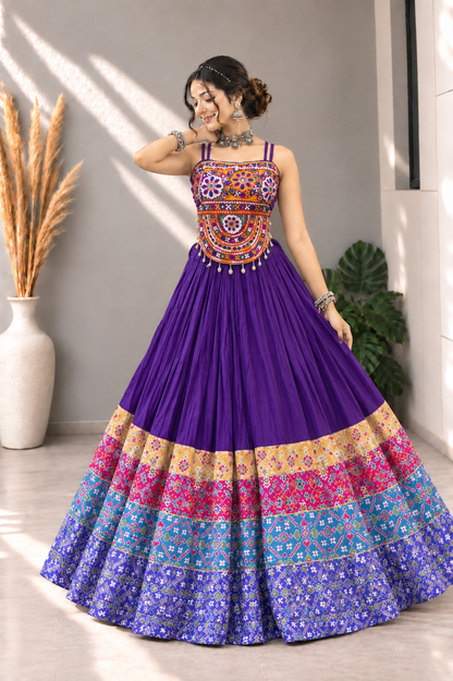 Patola Raas-Rang Lehenga