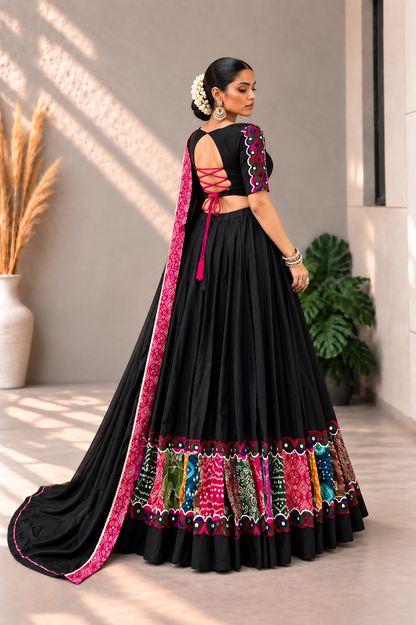 Midnight Mirror Magic Lehenga