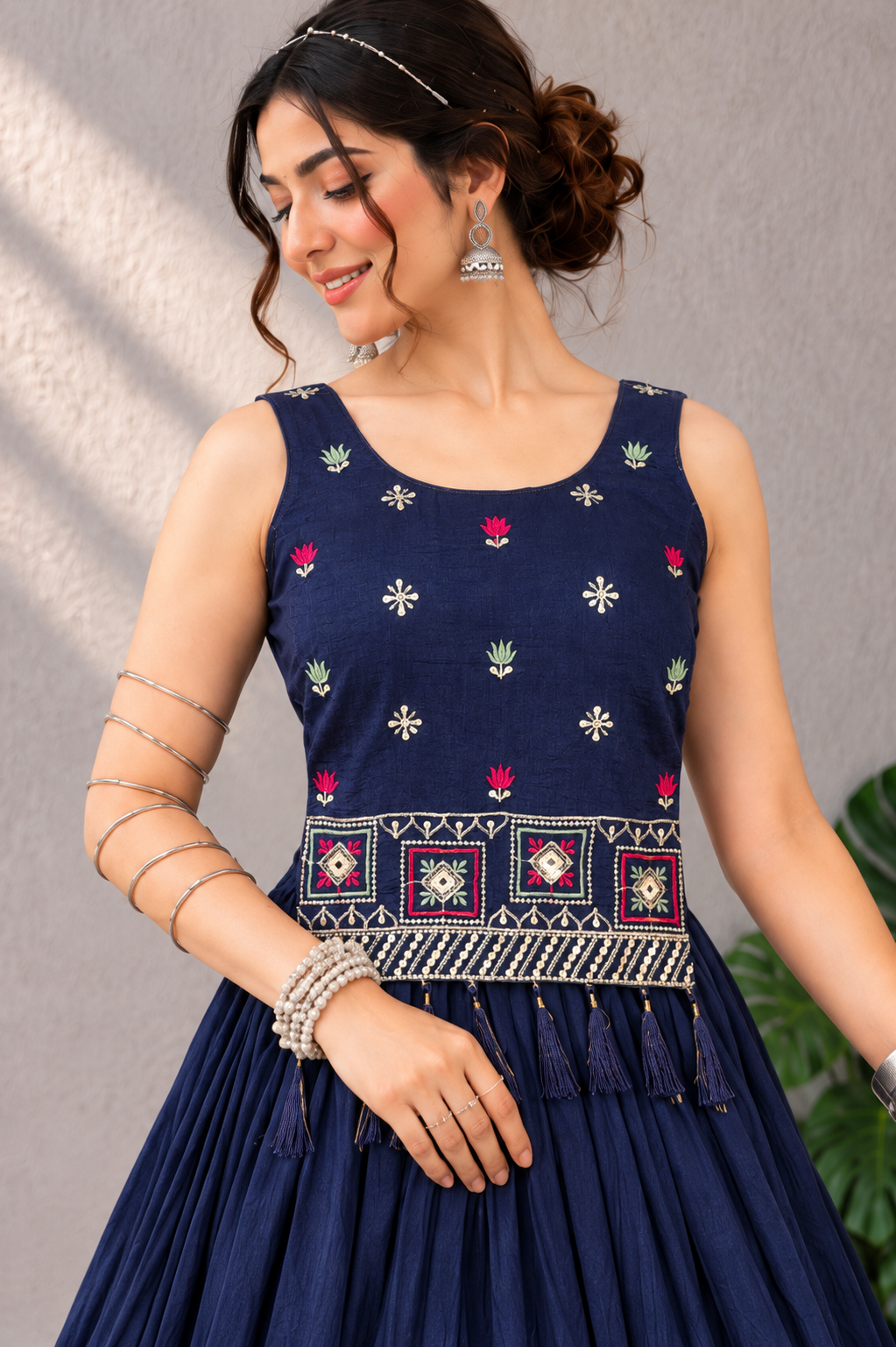Indigo Garden Elegance Lehenga