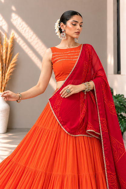 Crimson Glow Lehenga