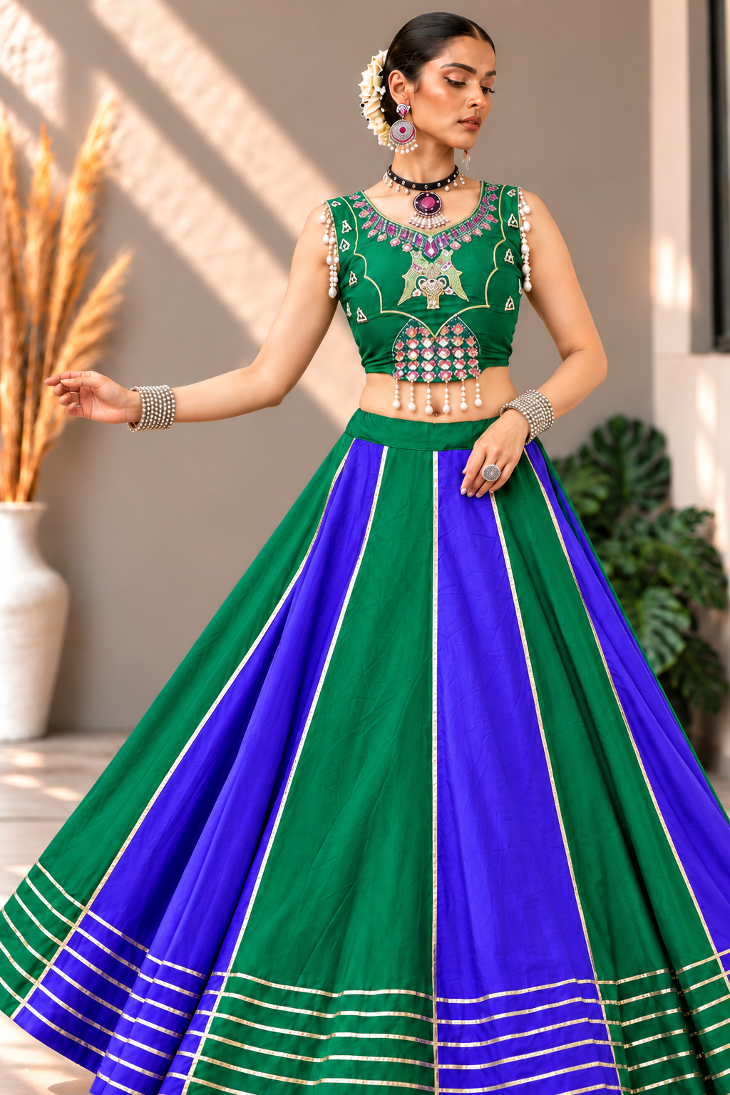 Garba Queen Crop Top Lehenga Set