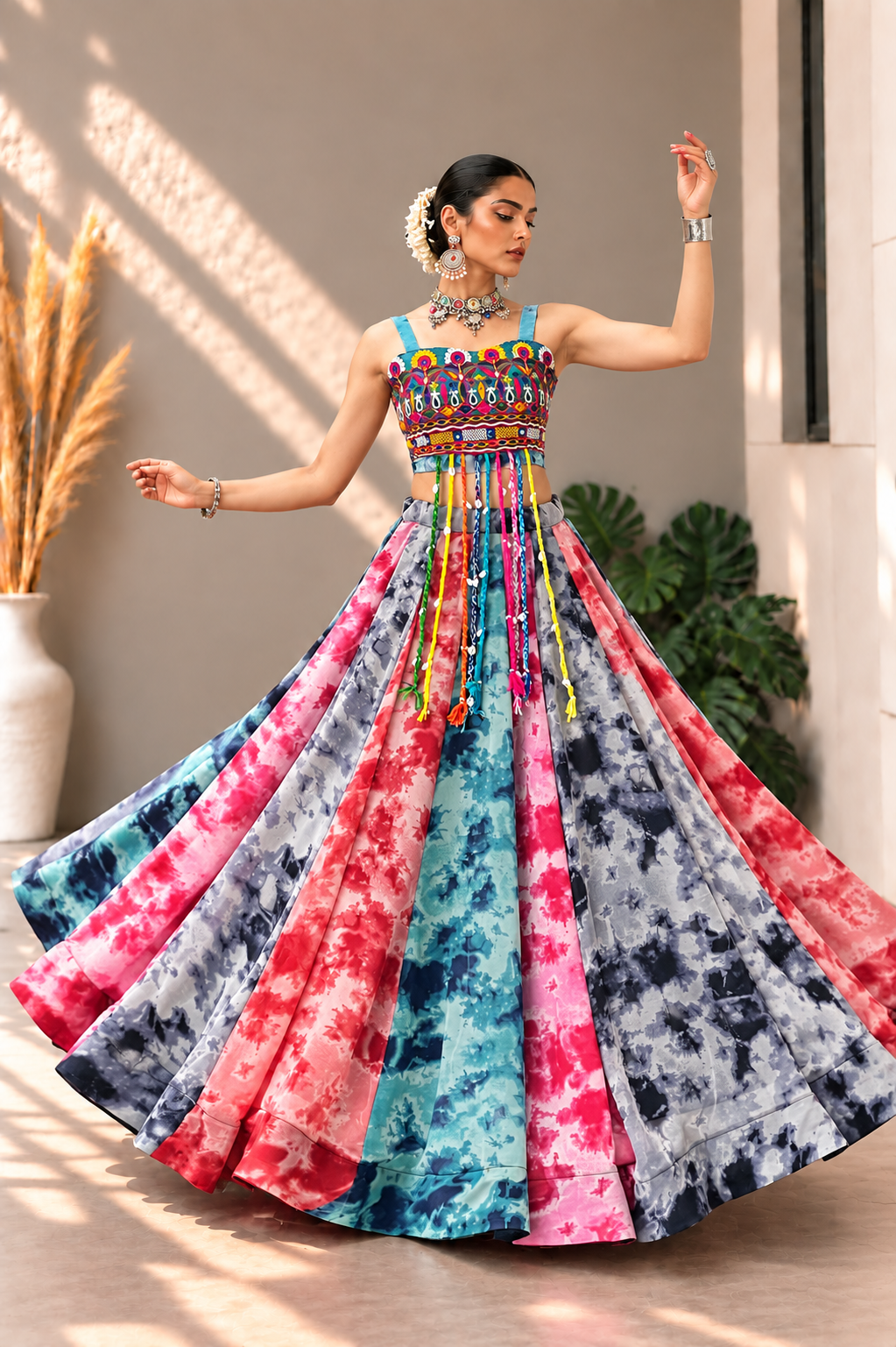 Dholida Multicolor Lehenga
