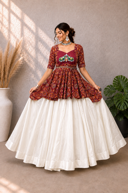 Cotton HandWork Patola Outfit