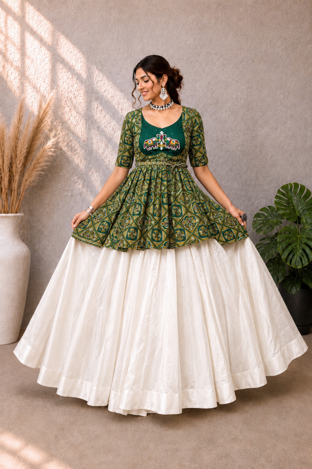 Cotton HandWork Patola Outfit