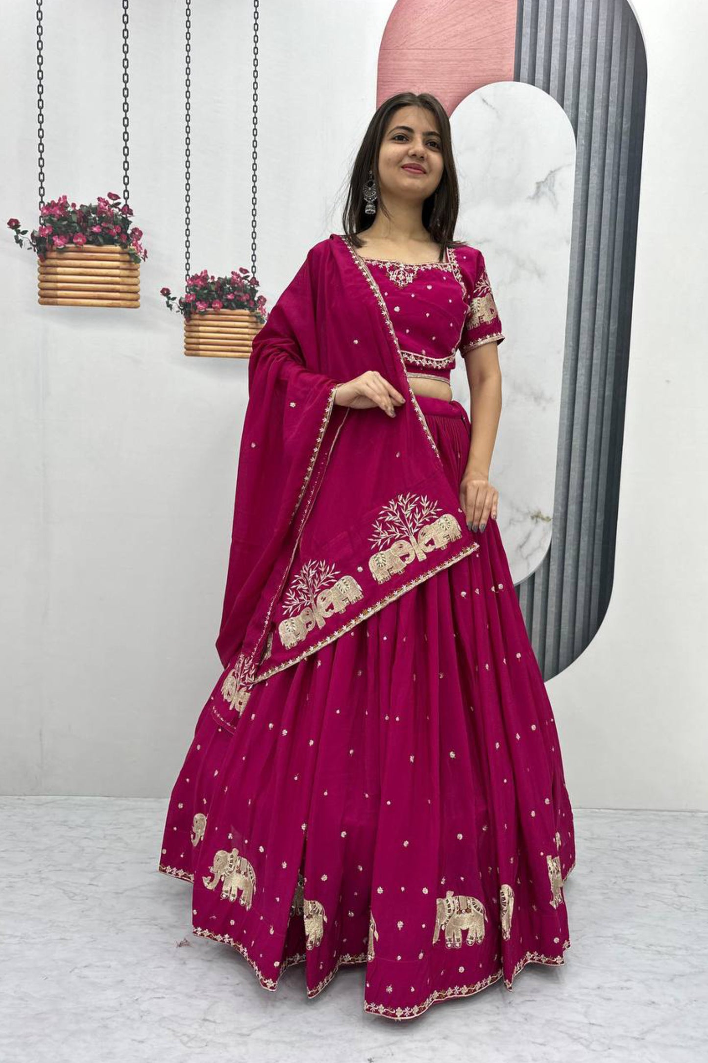 Chinon Embroidered Lehenga Choli