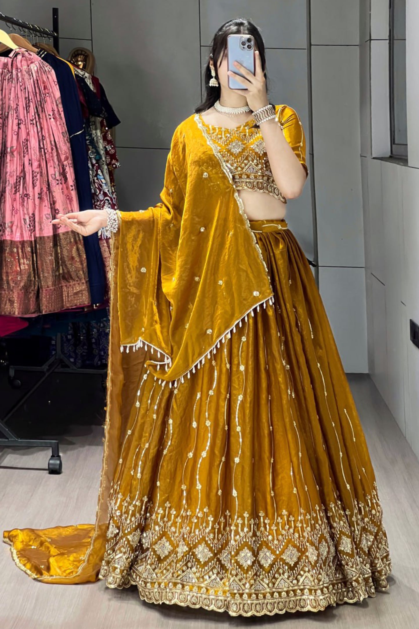 Beads Embroidery Lehenga Choli