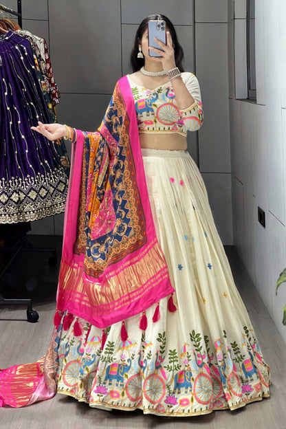 Cotton With Gaji Silk Concept Lehenga Choli