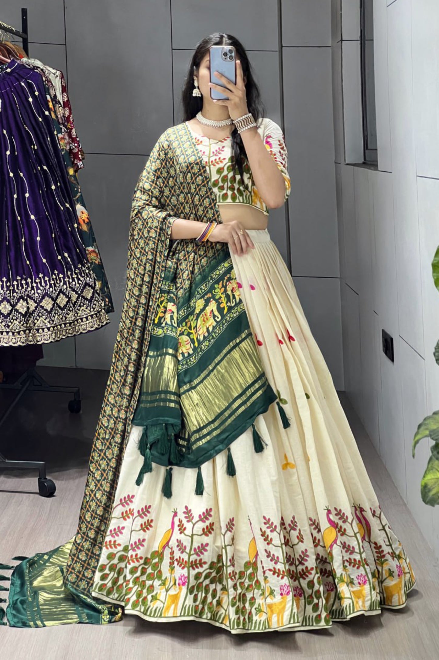 Cotton With Gaji Silk Concept Lehenga Choli