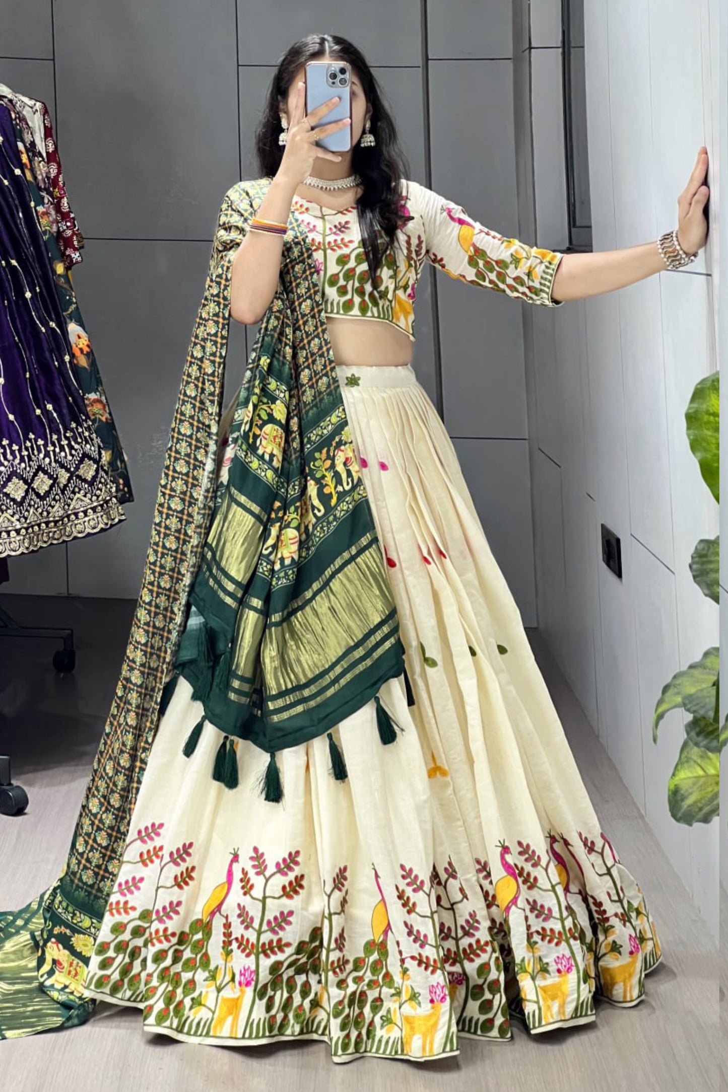 Cotton With Gaji Silk Concept Lehenga Choli