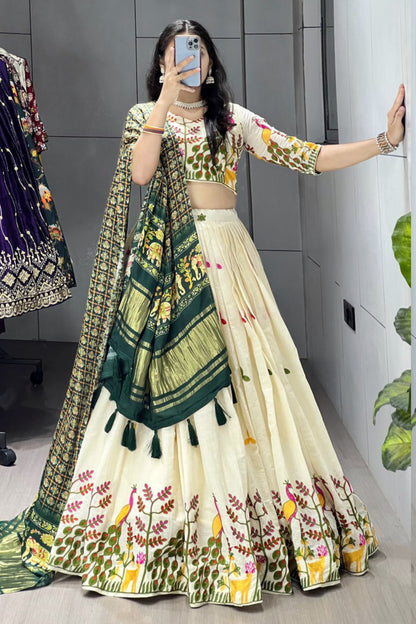 Cotton With Gaji Silk Concept Lehenga Choli