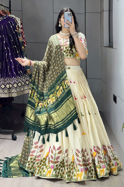 Cotton With Gaji Silk Concept Lehenga Choli