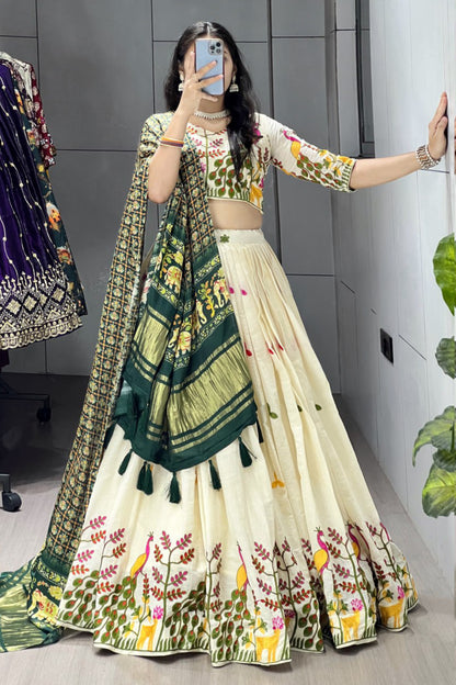 Cotton With Gaji Silk Concept Lehenga Choli