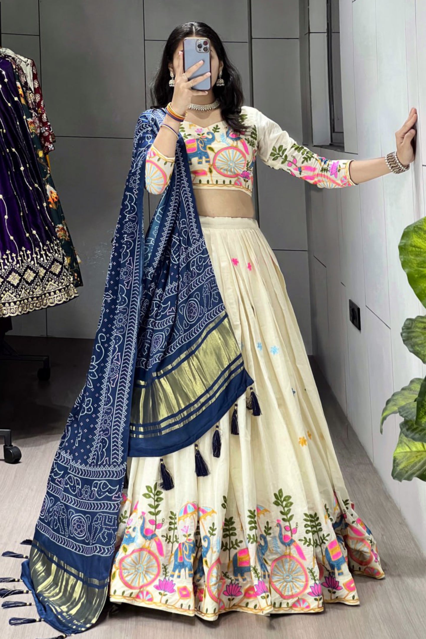 Cotton With Gaji Silk Concept Lehenga Choli