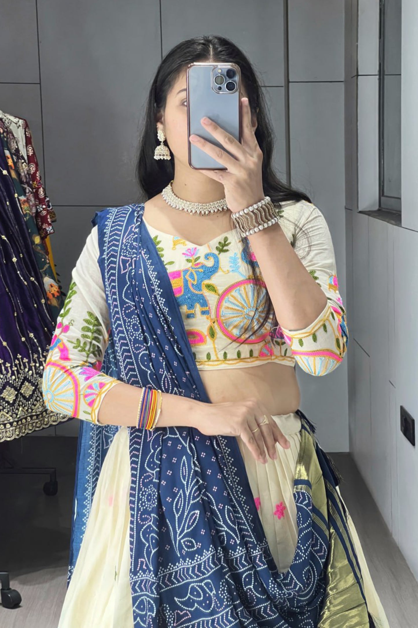 Cotton With Gaji Silk Concept Lehenga Choli