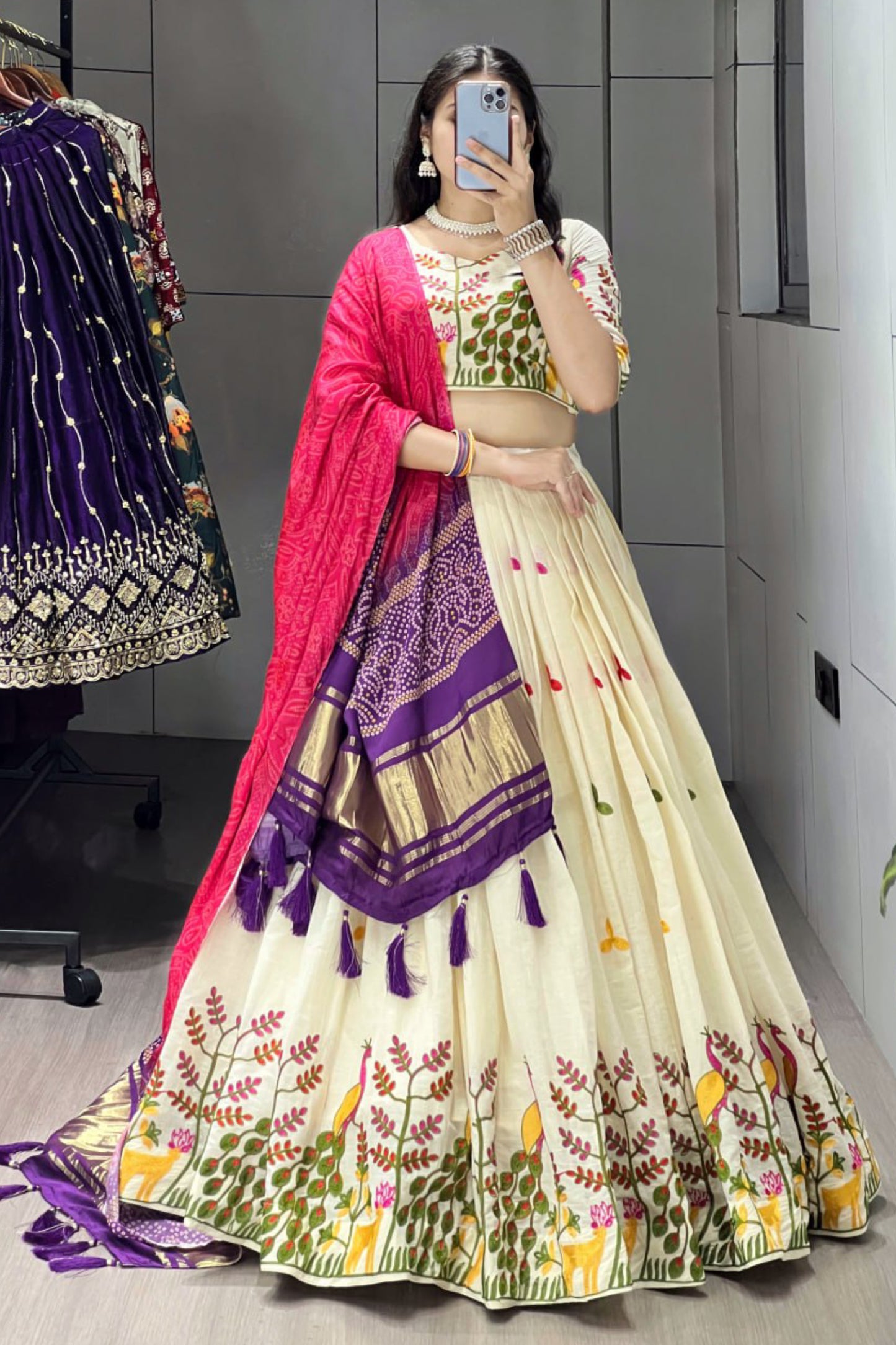 Cotton With Gaji Silk Concept Lehenga Choli