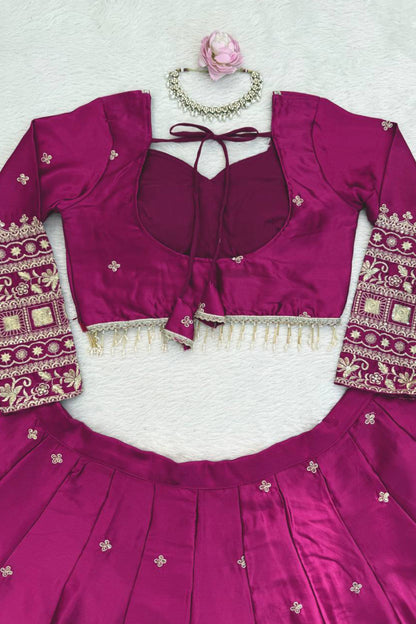 Japan Satin Silk Chaniya Choli