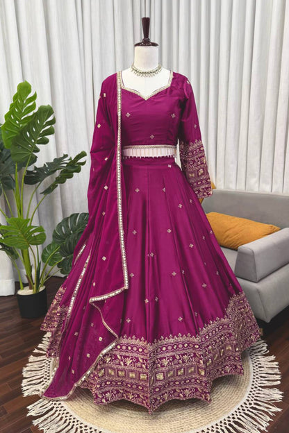 Japan Satin Silk Chaniya Choli