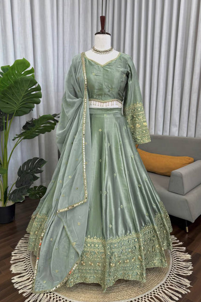 Japan Satin Silk Lehenga