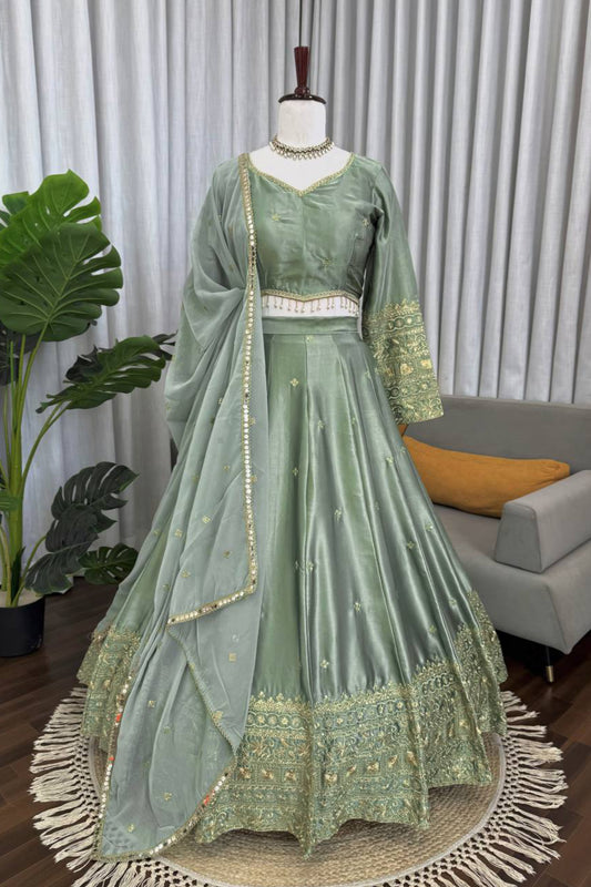 Japan Satin Silk Lehenga