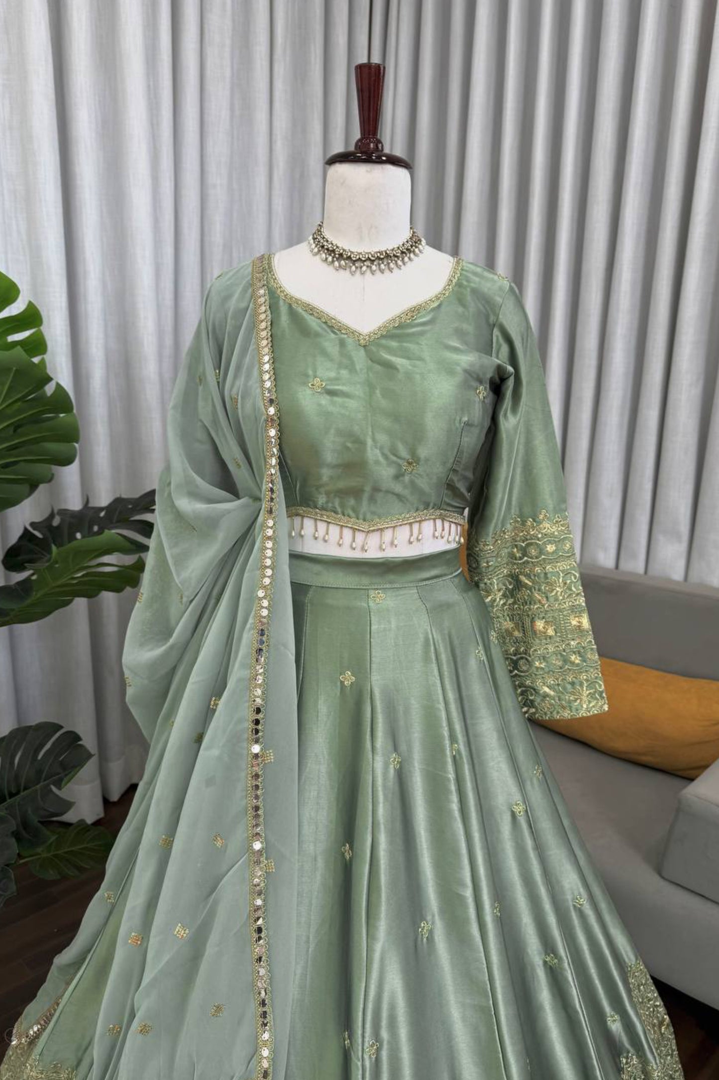 Japan Satin Silk Lehenga