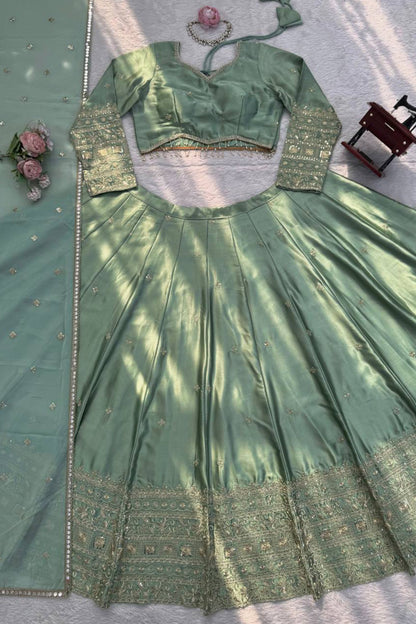 Japan Satin Silk Lehenga