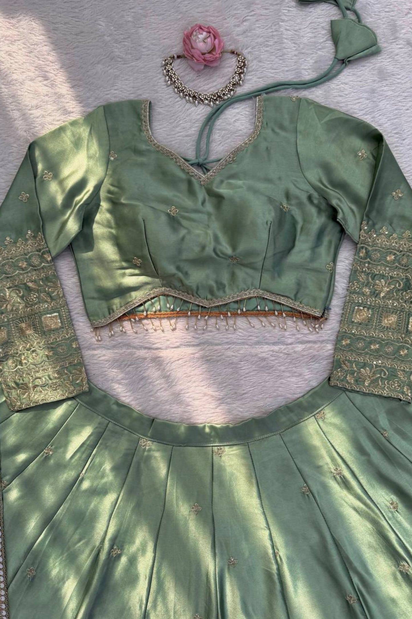 Japan Satin Silk Lehenga