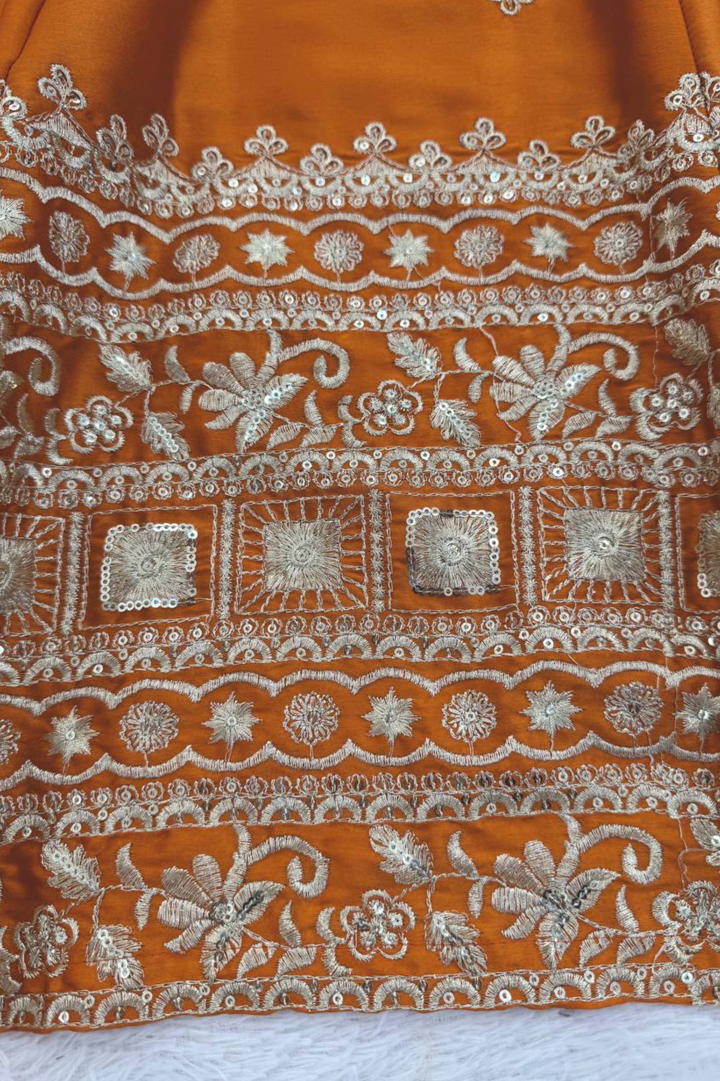 Japan Satin Silk Embroiderd Lehenga