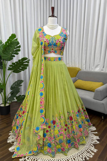 Tabby Orgnza Silk Lehenga