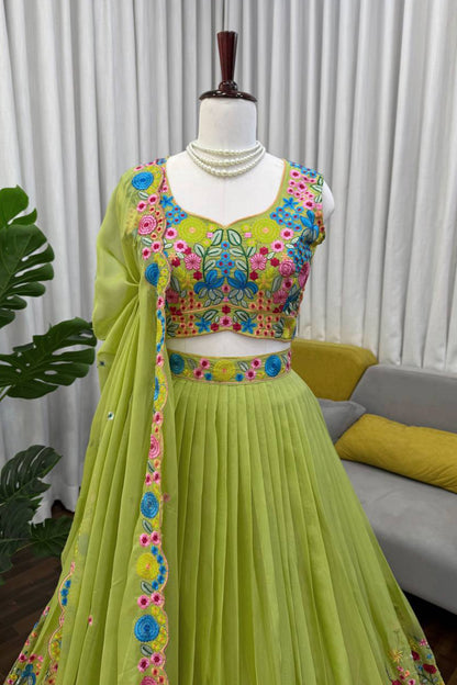 Tabby Orgnza Silk Lehenga