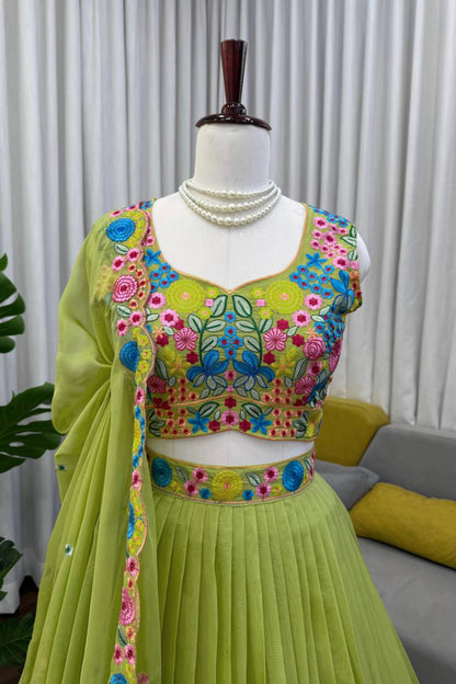 Tabby Orgnza Silk Lehenga