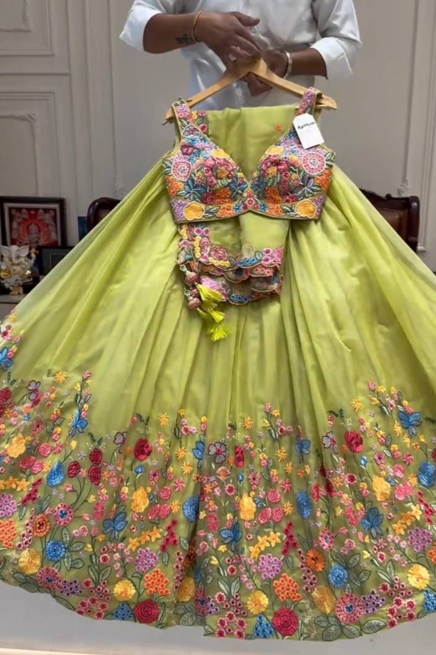 Tabby Orgnza Silk Lehenga