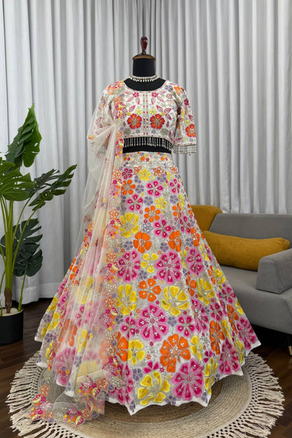 Embroidered Floral Lehenga Choli
