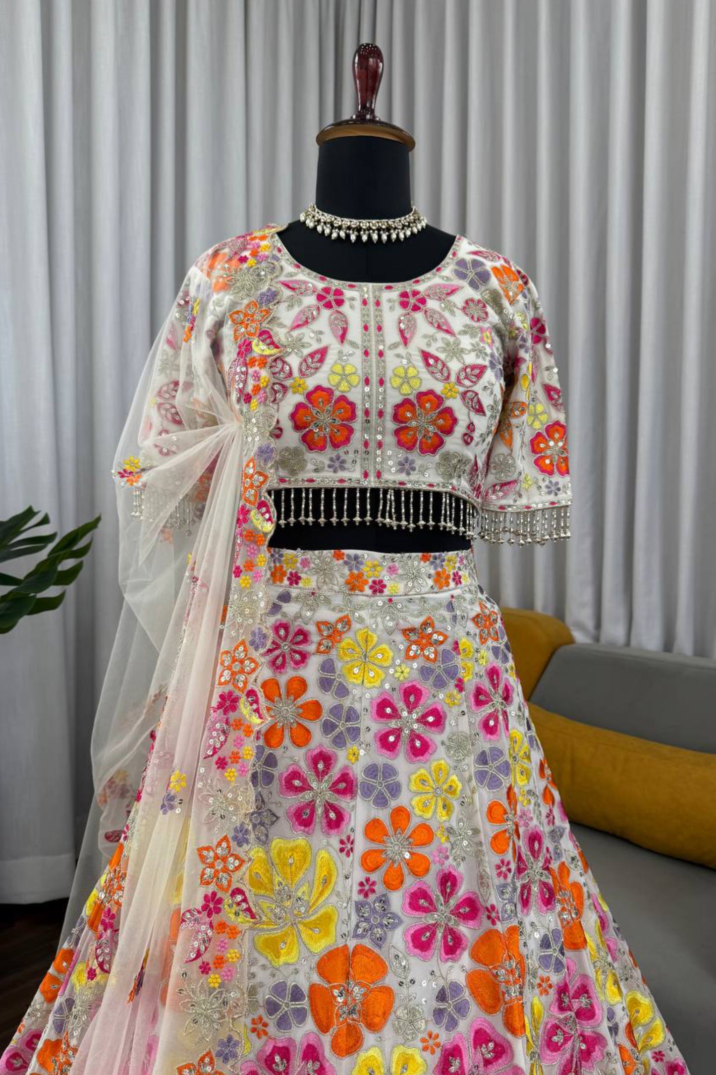Embroidered Floral Lehenga Choli