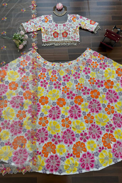Embroidered Floral Lehenga Choli