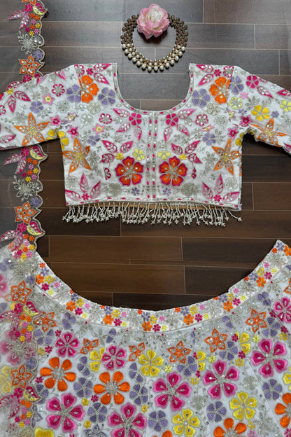 Embroidered Floral Lehenga Choli