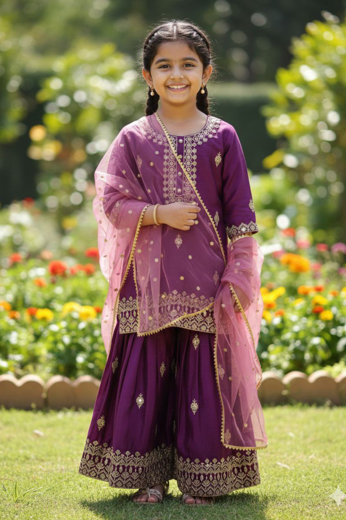 Elegant Top Plazzo & Dupatta Set