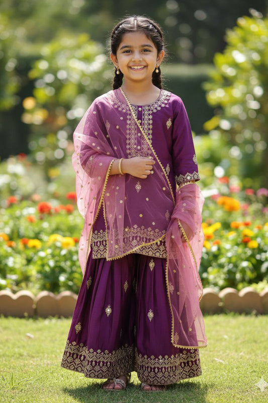 Elegant Top Plazzo & Dupatta Set